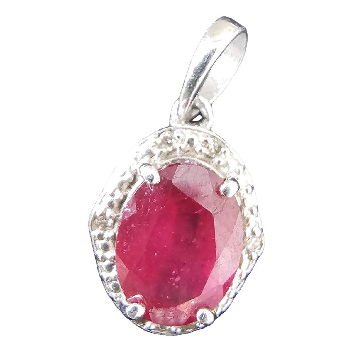 Rubis silver pendant