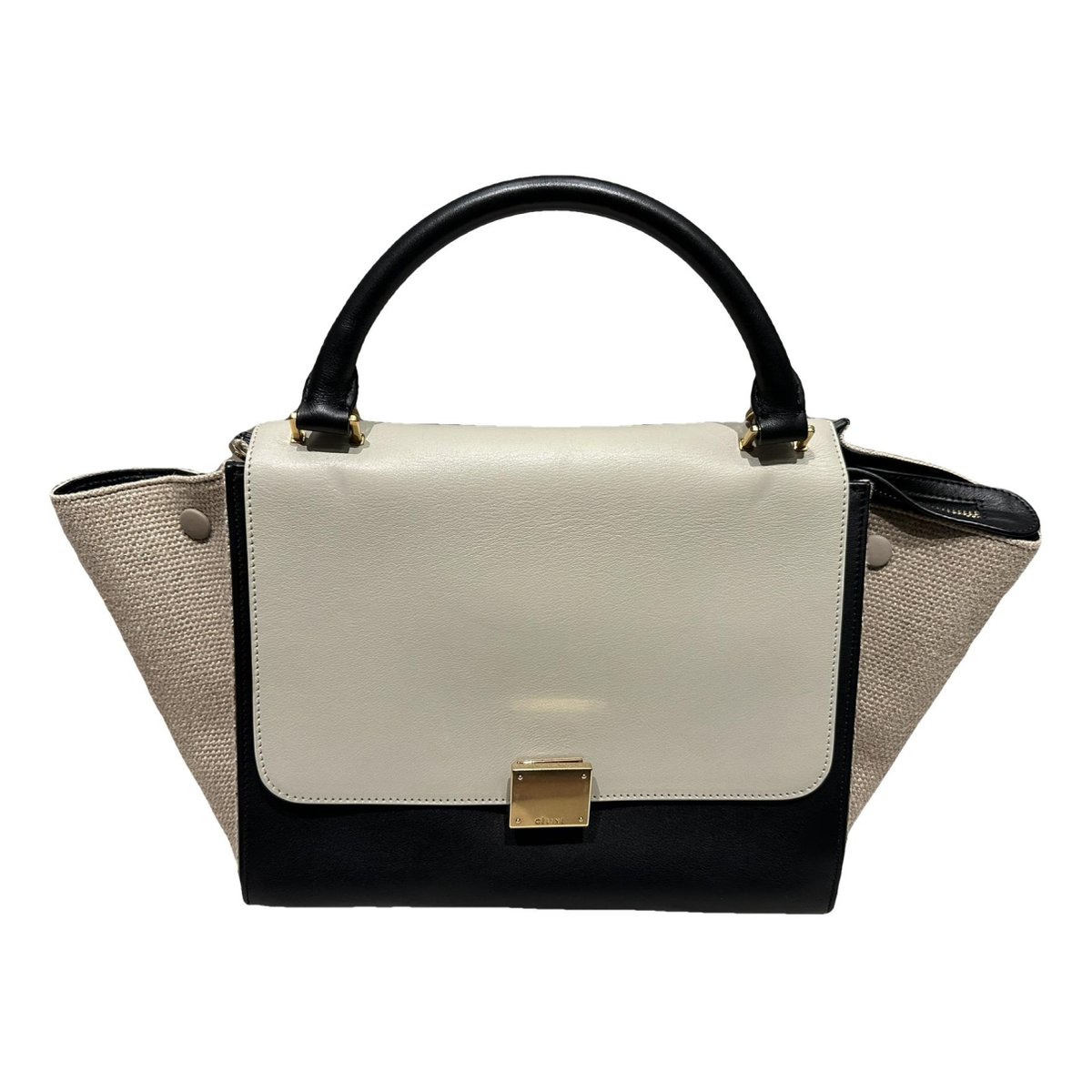 Clasp Bucket leather handbag