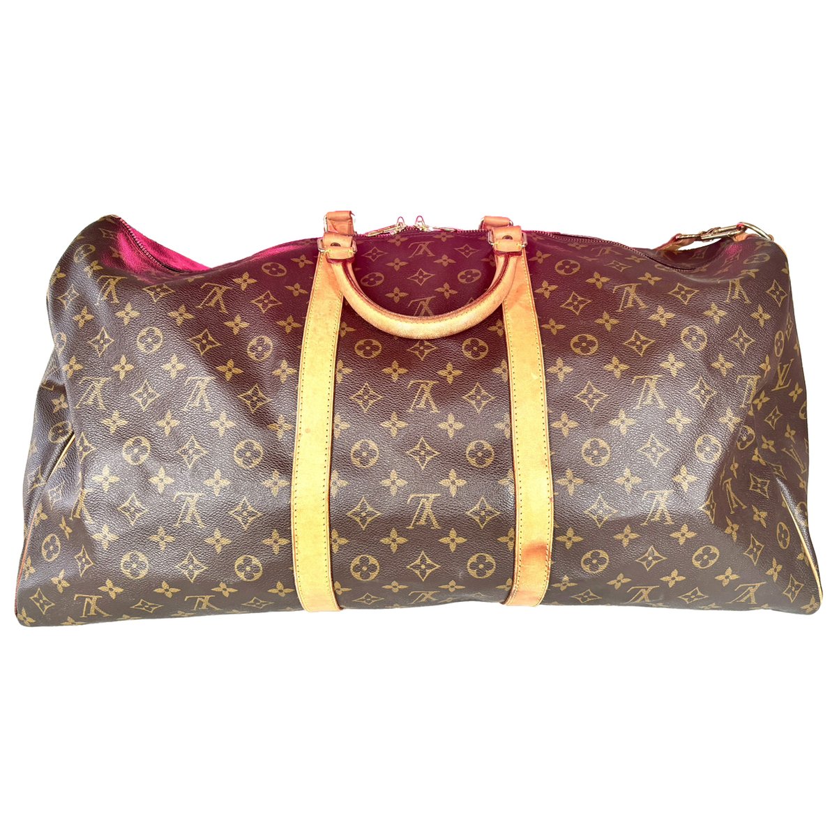 Keepall leather travel bag
