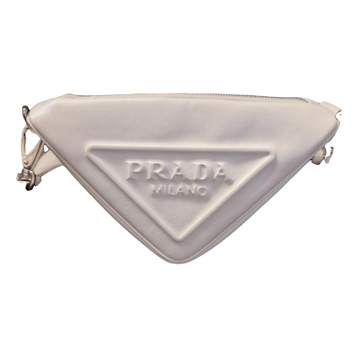 Triangle leather handbag
