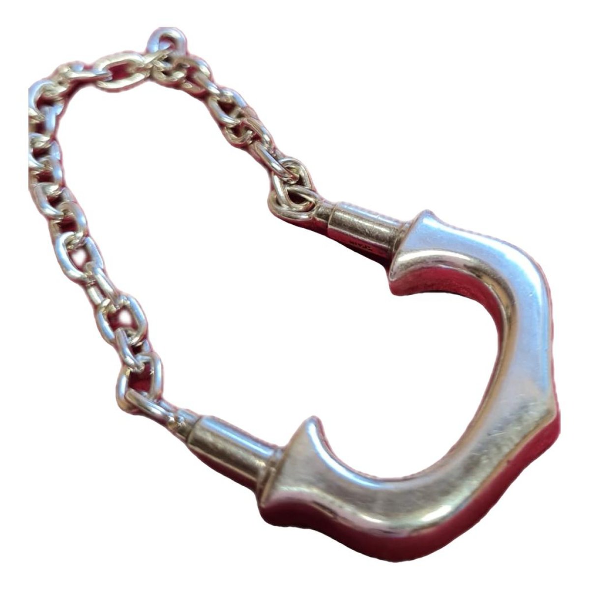 C silver bag charm