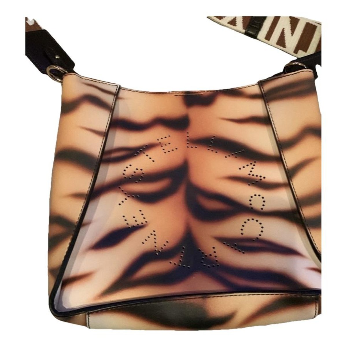 Logo vegan leather crossbody bag