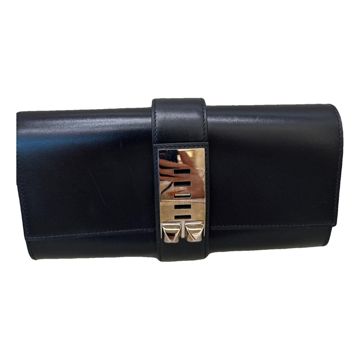 Médor leather clutch bag