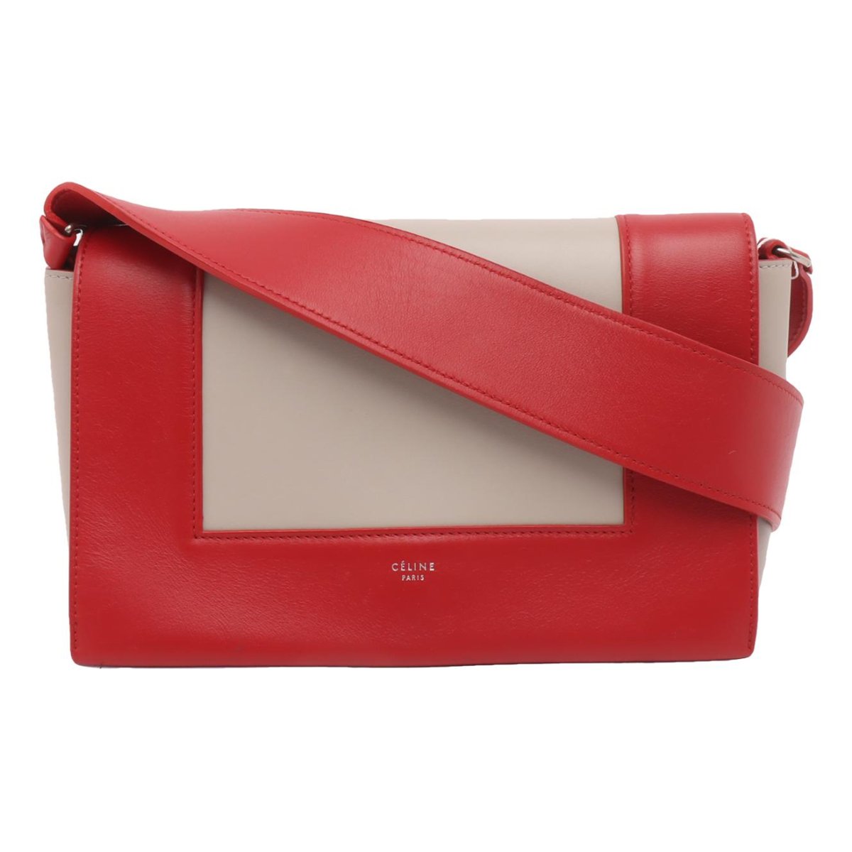 Frame leather handbag