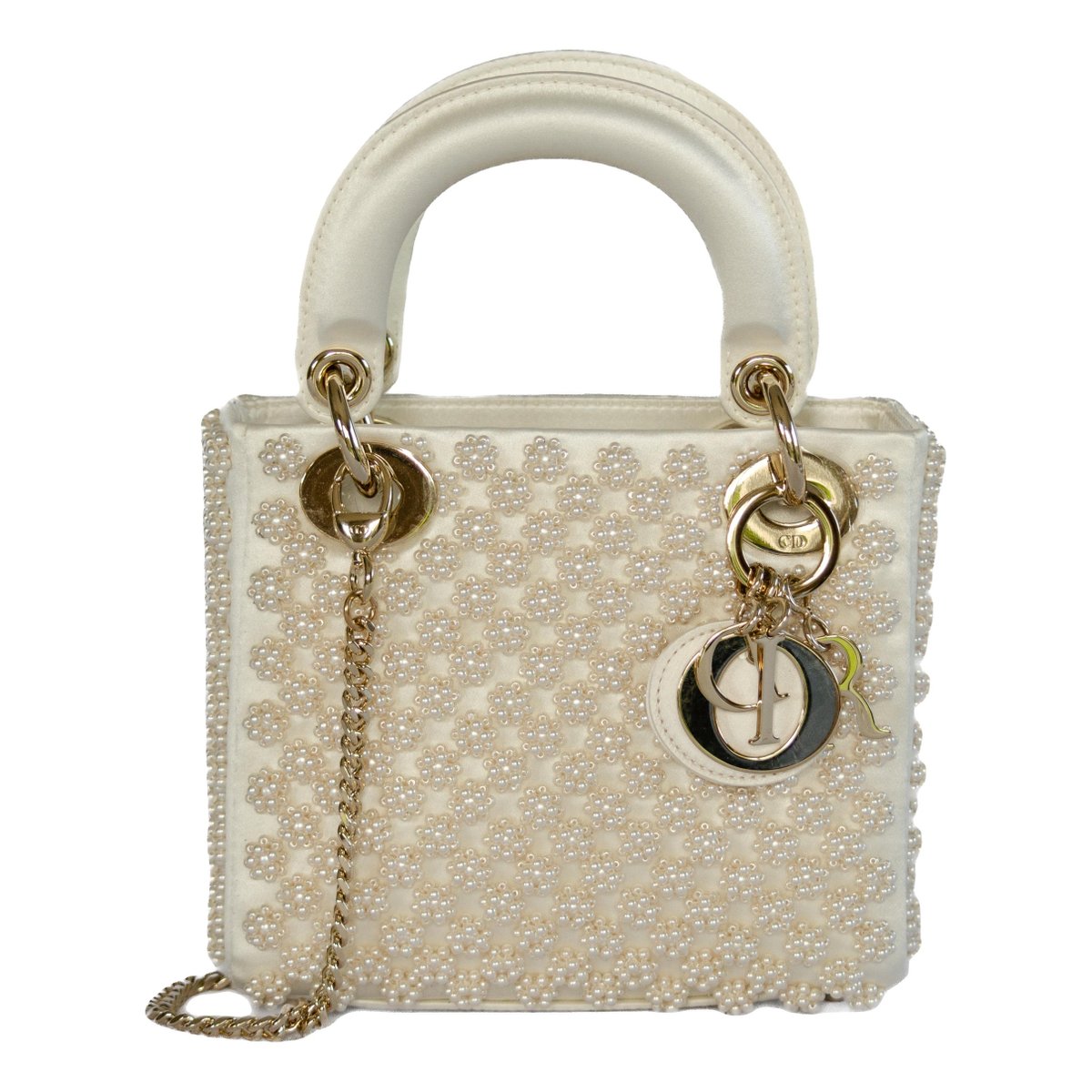 Lady Dior silk handbag