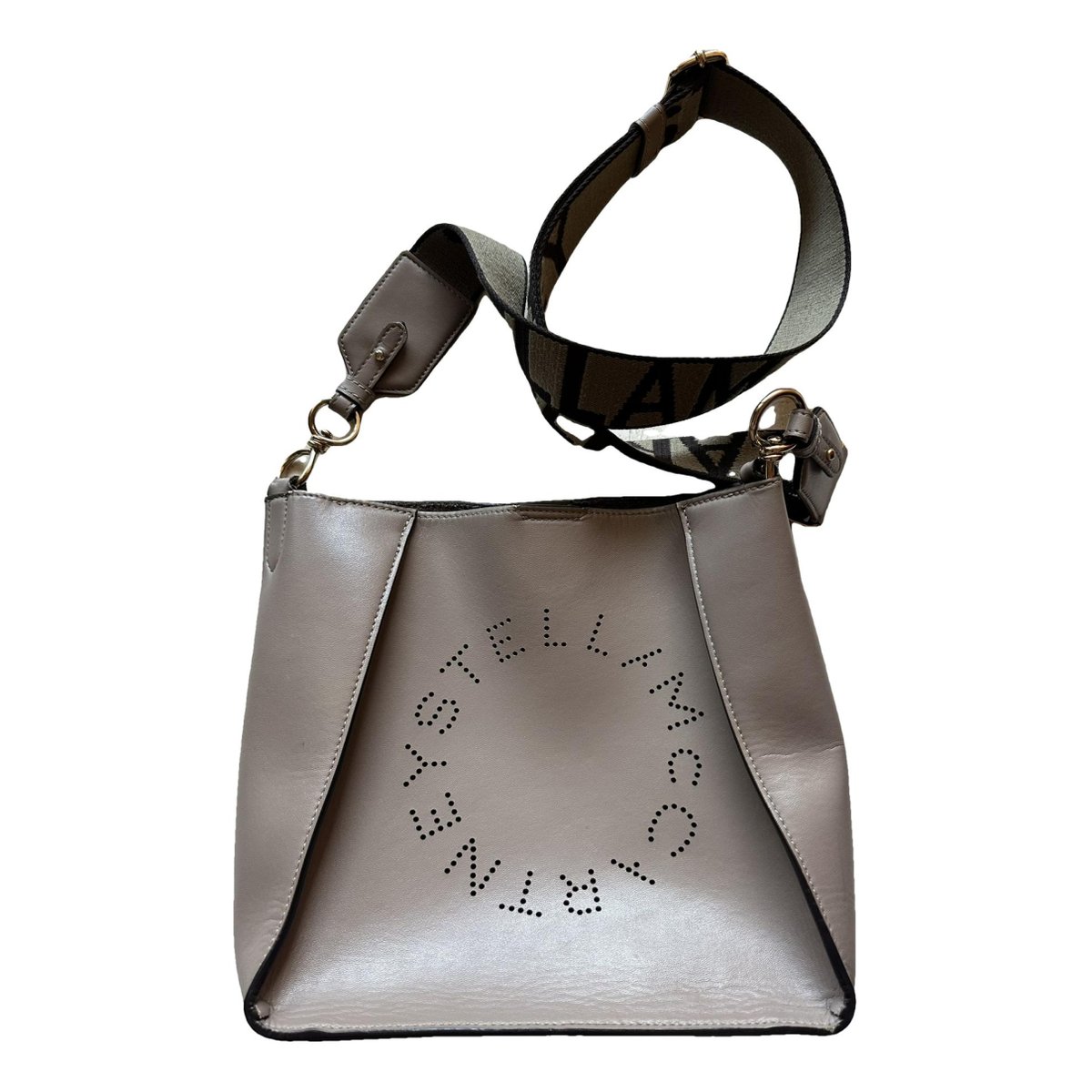 Logo leather handbag
