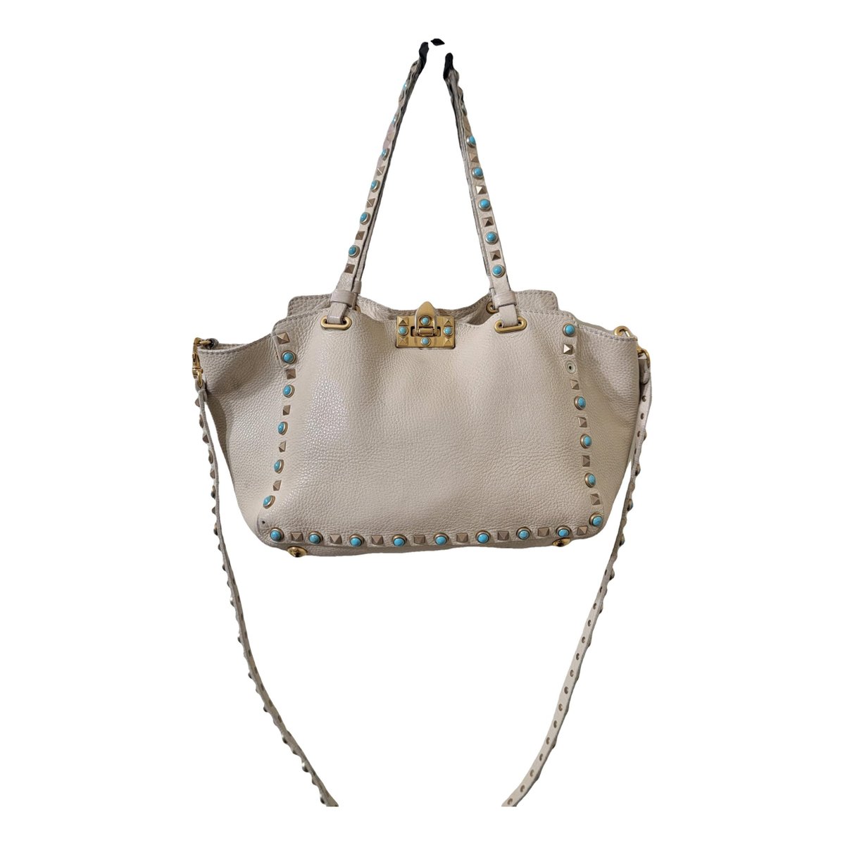 Rockstud leather handbag