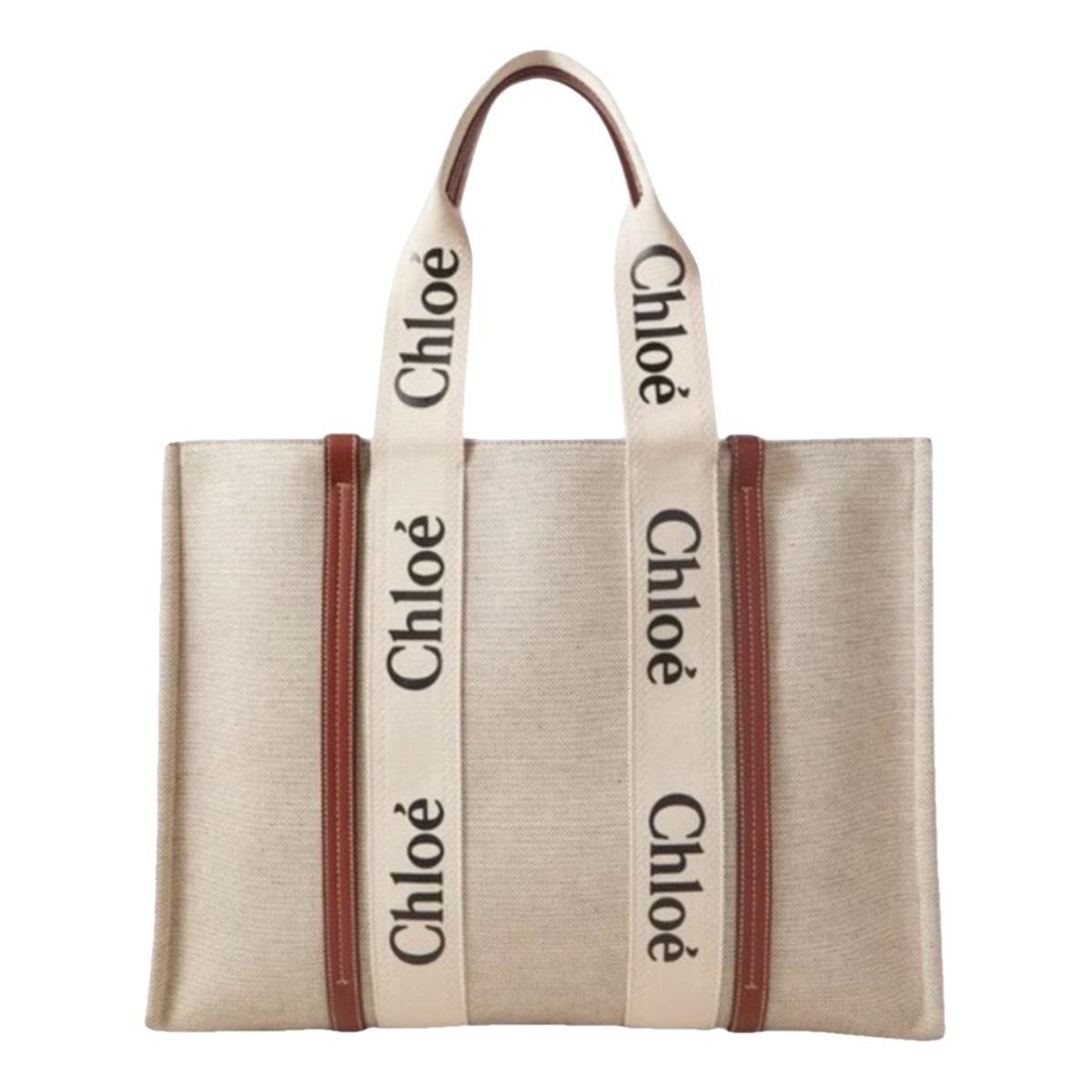 Woody leather tote