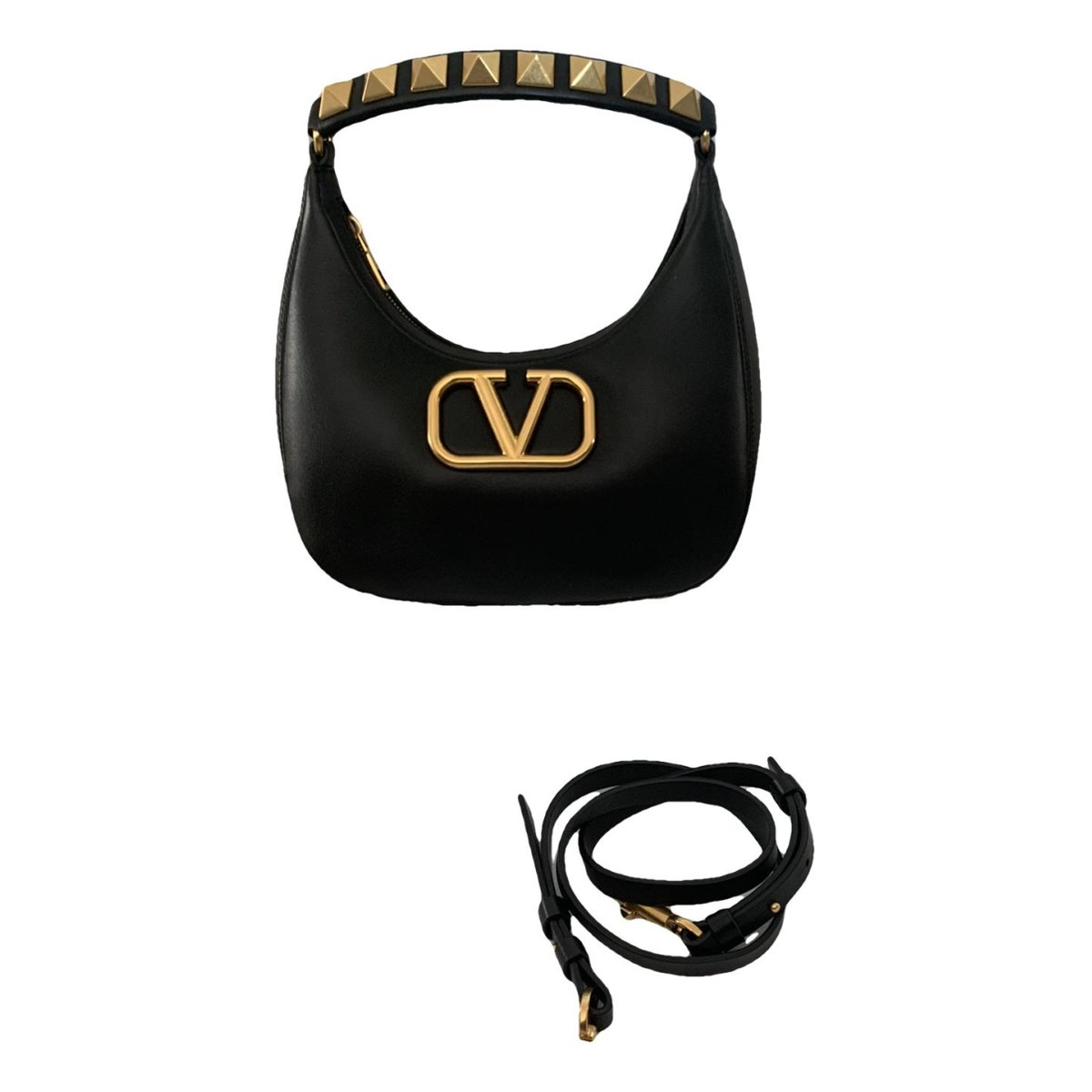 Stud Sign Hobo leather handbag