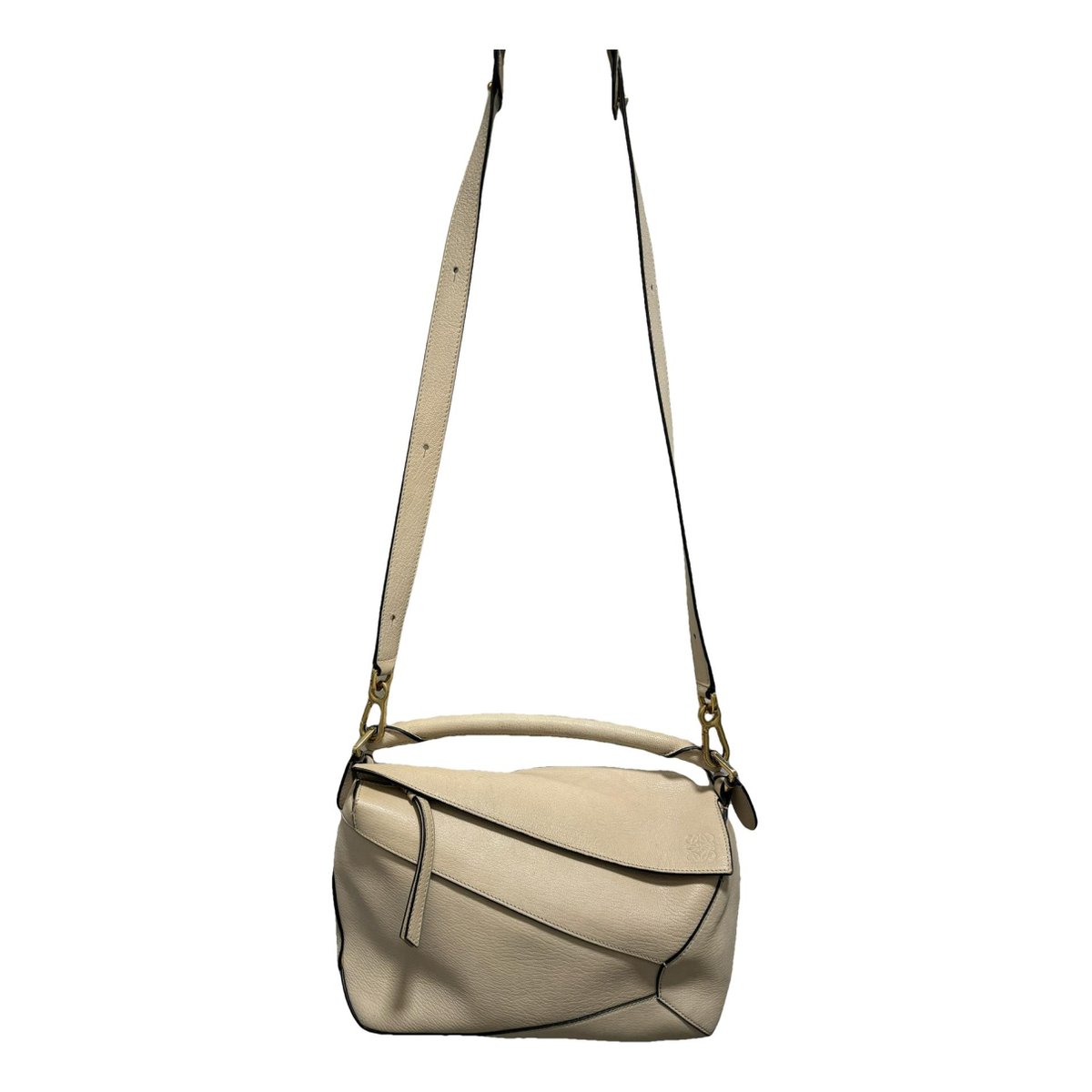 Puzzle leather handbag
