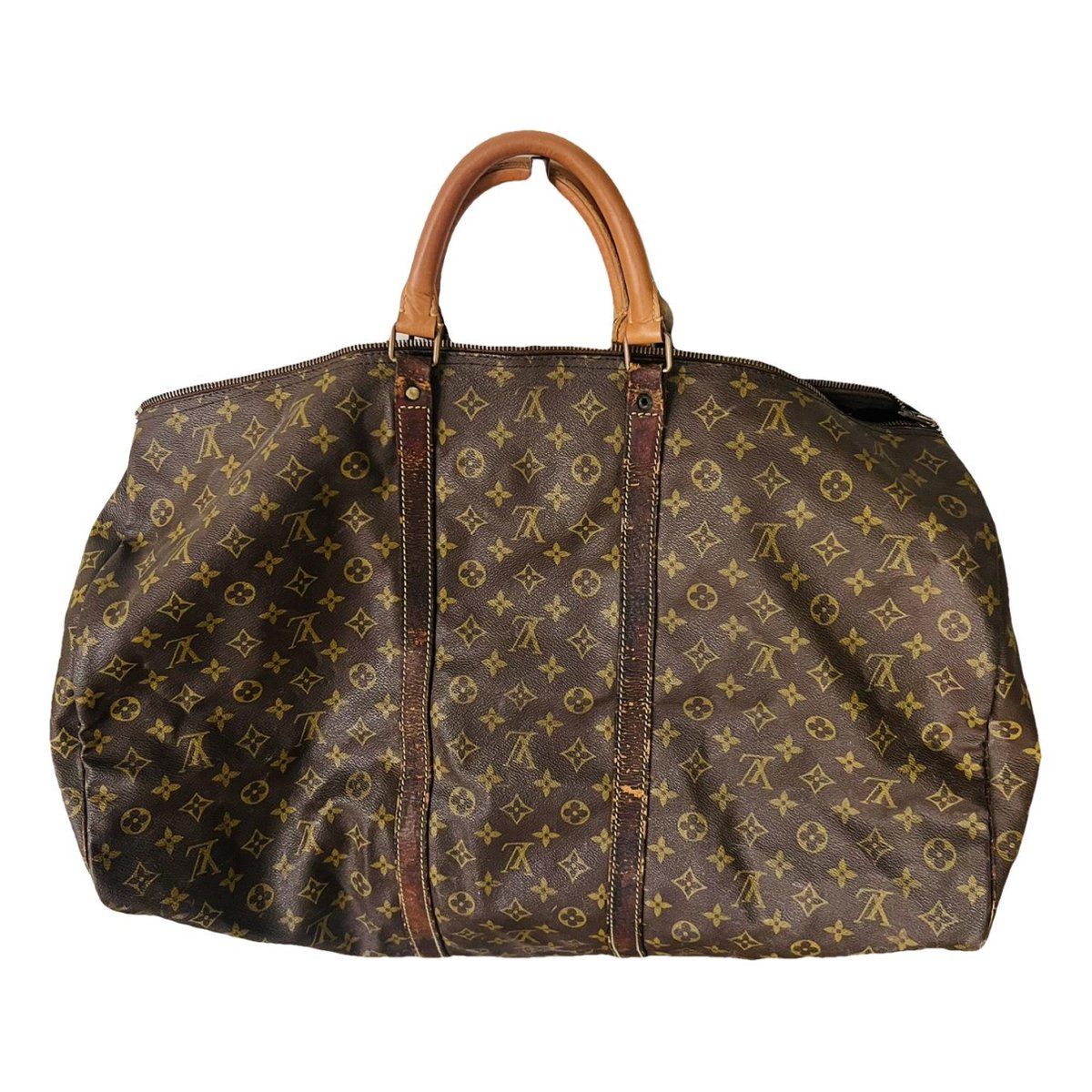 Keepall patent leather travel bag