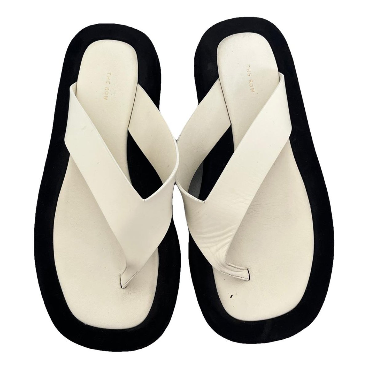 Ginza leather flip flops