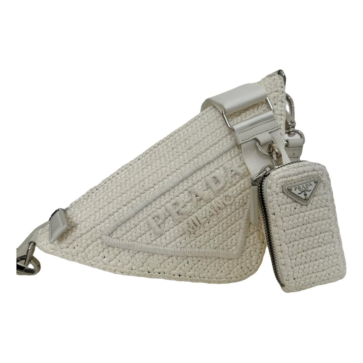 Triangle cloth crossbody bag