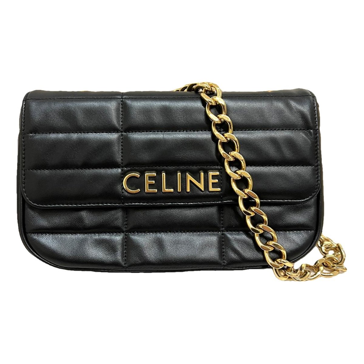 Triomphe chain leather crossbody bag