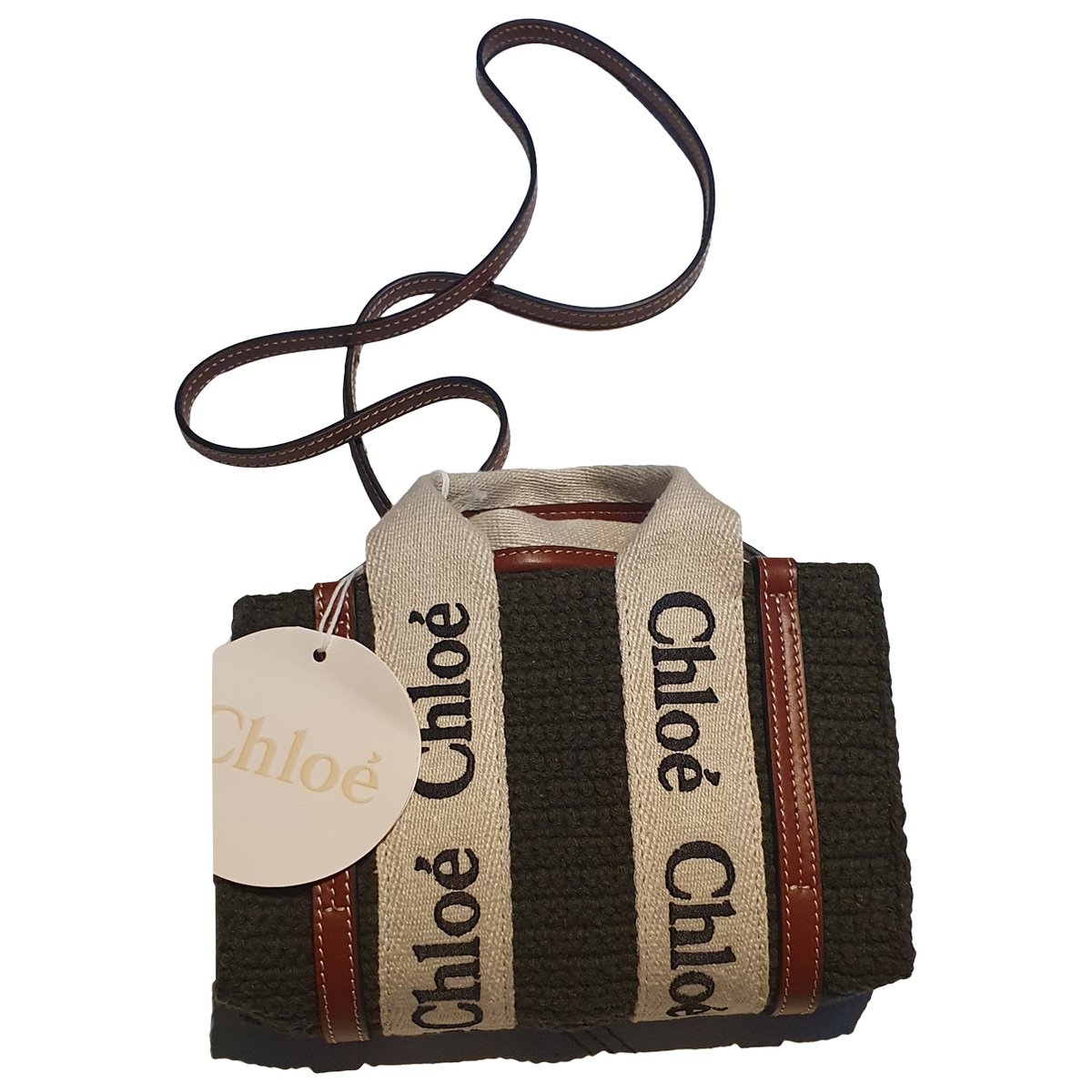 Woody linen tote