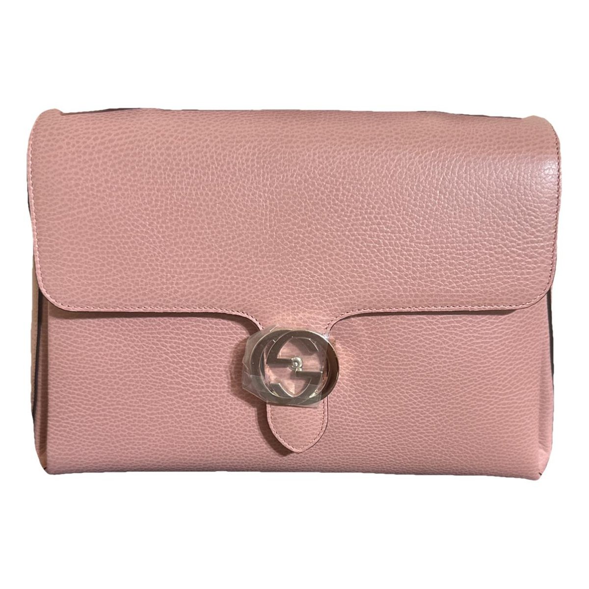 Interlocking leather handbag