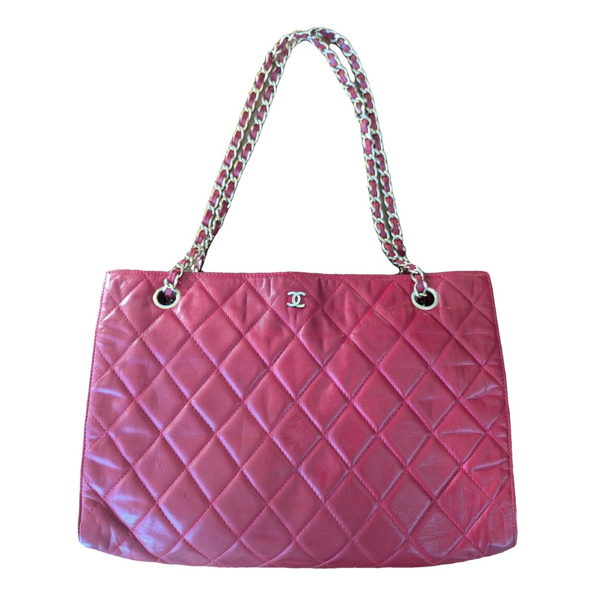 Vintage CC Chain leather tote