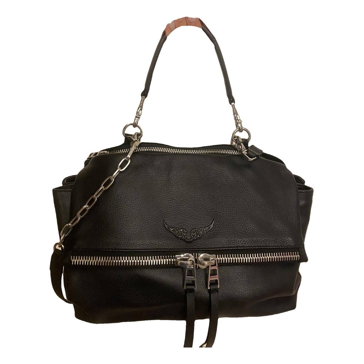 Rock leather crossbody bag