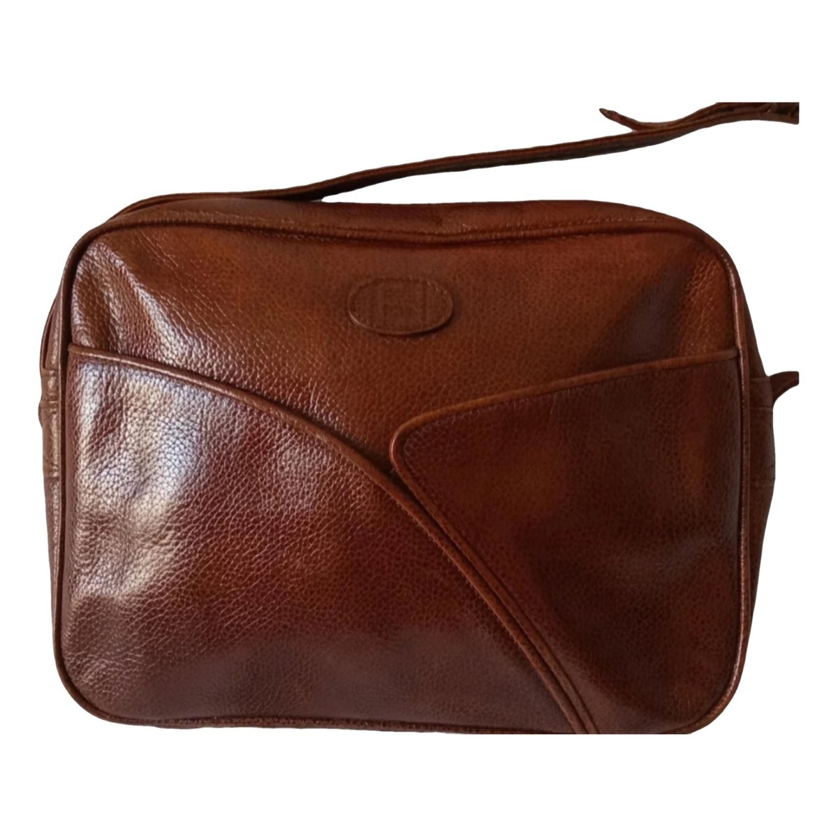 Flip leather handbag