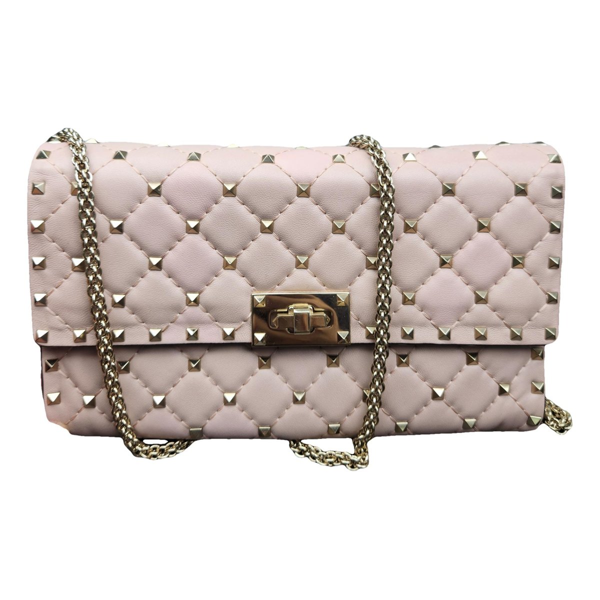 Rockstud spike leather handbag