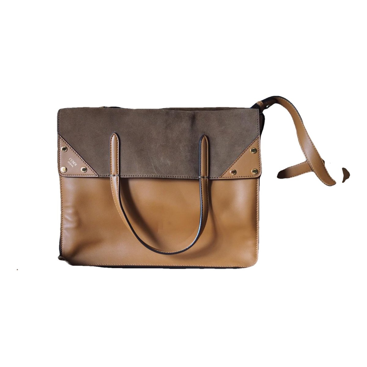 Flip leather tote