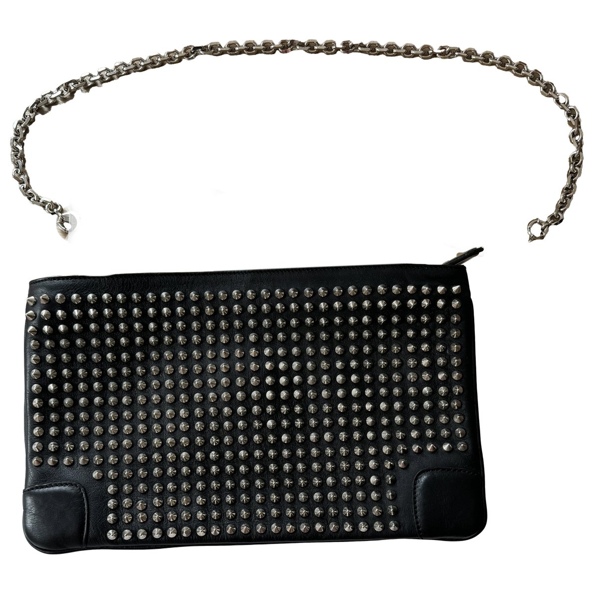 Loubiposh leather clutch bag