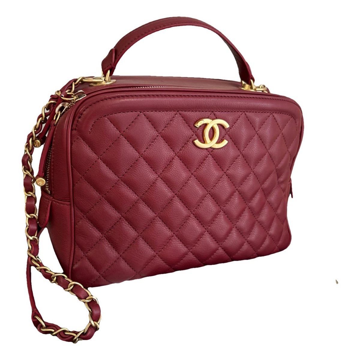 Vanity leather handbag