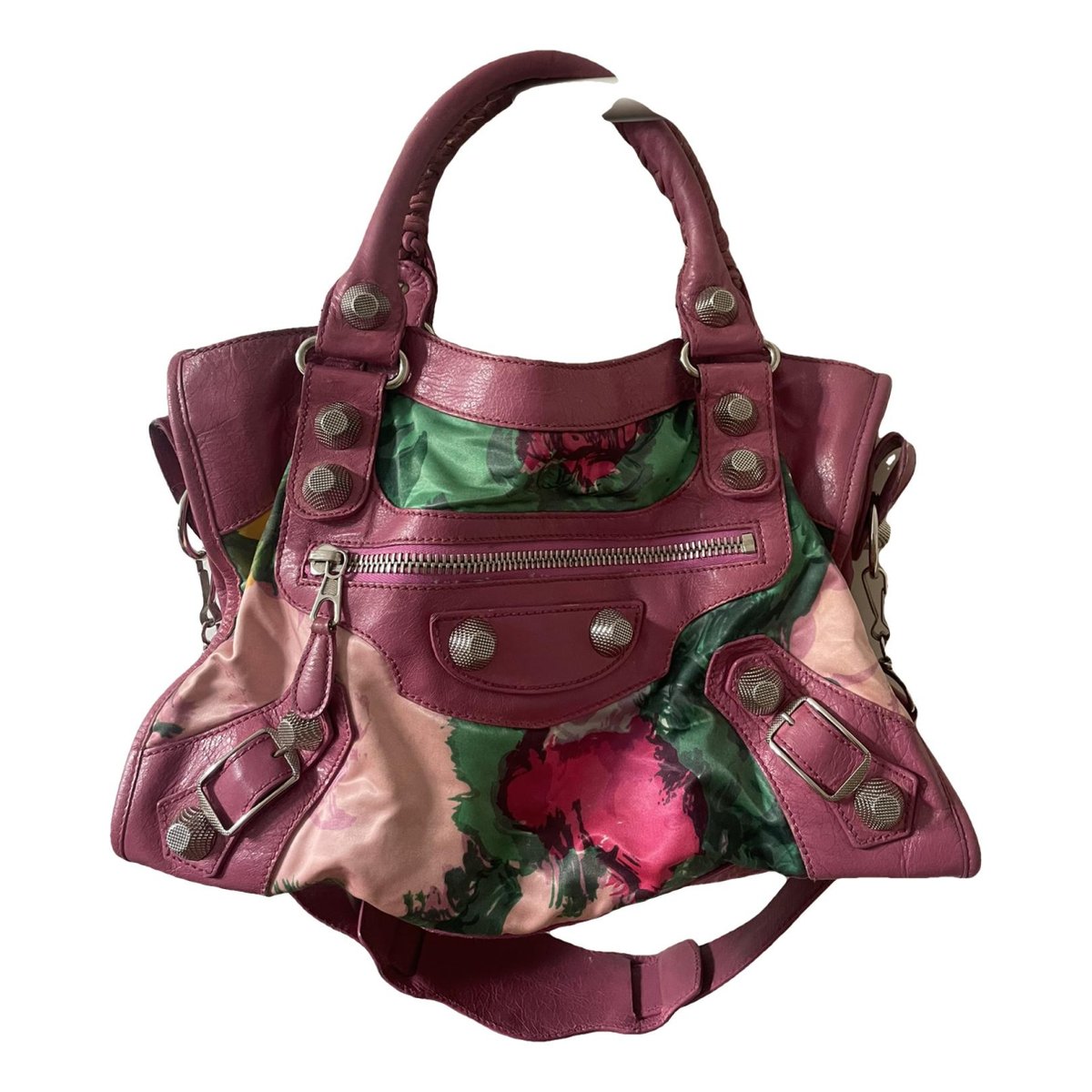 City leather handbag