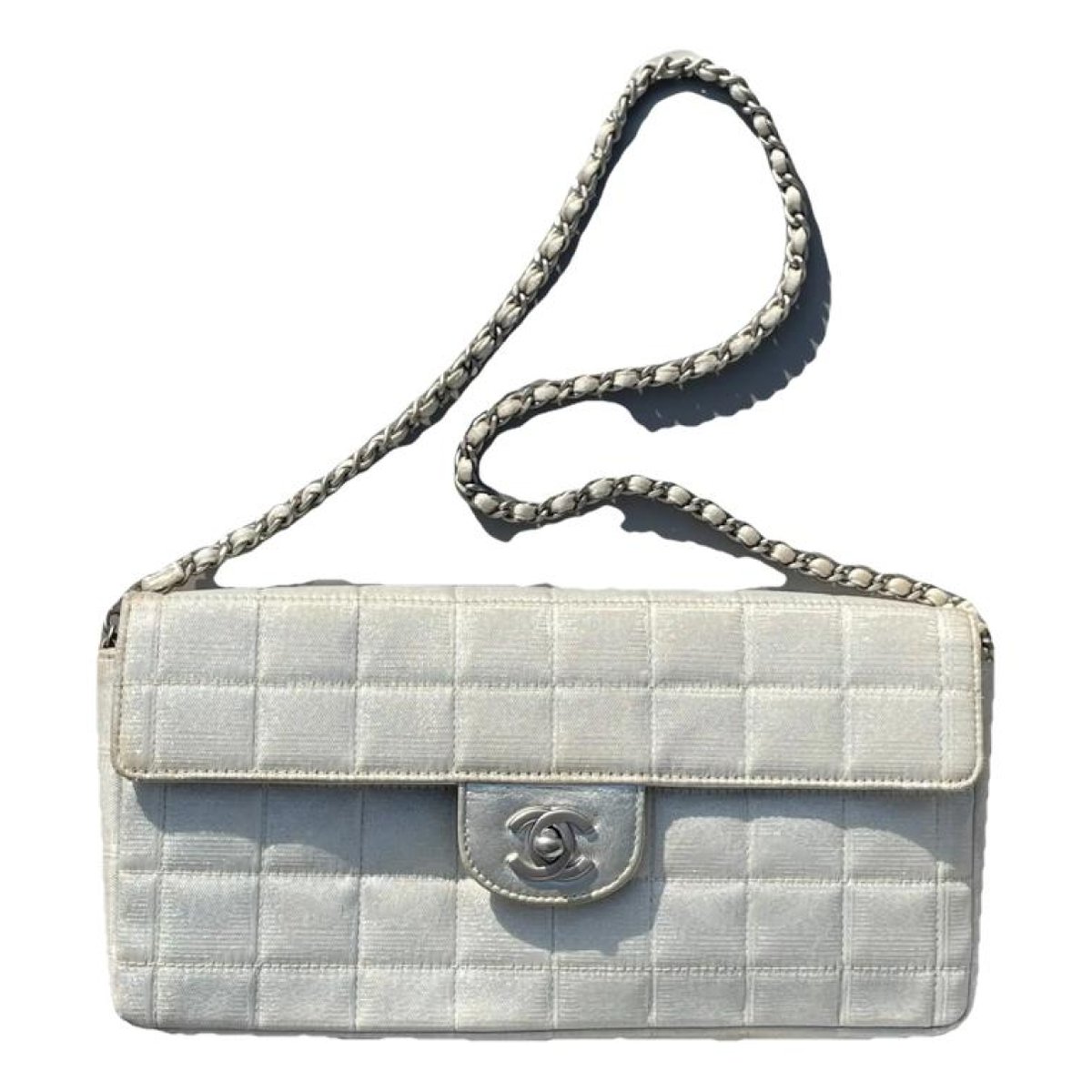 East West Chocolate Bar glitter handbag