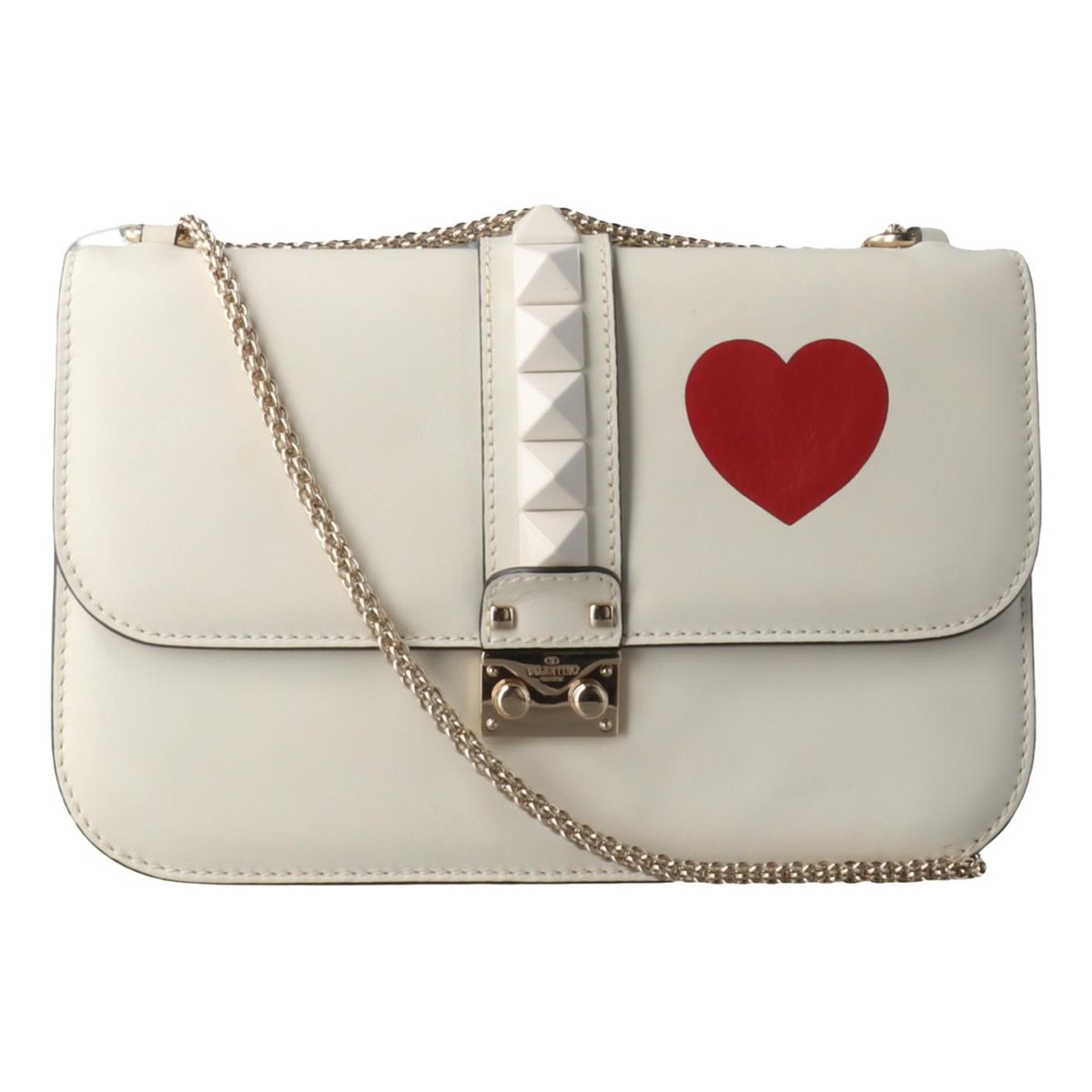 Glam Lock leather crossbody bag