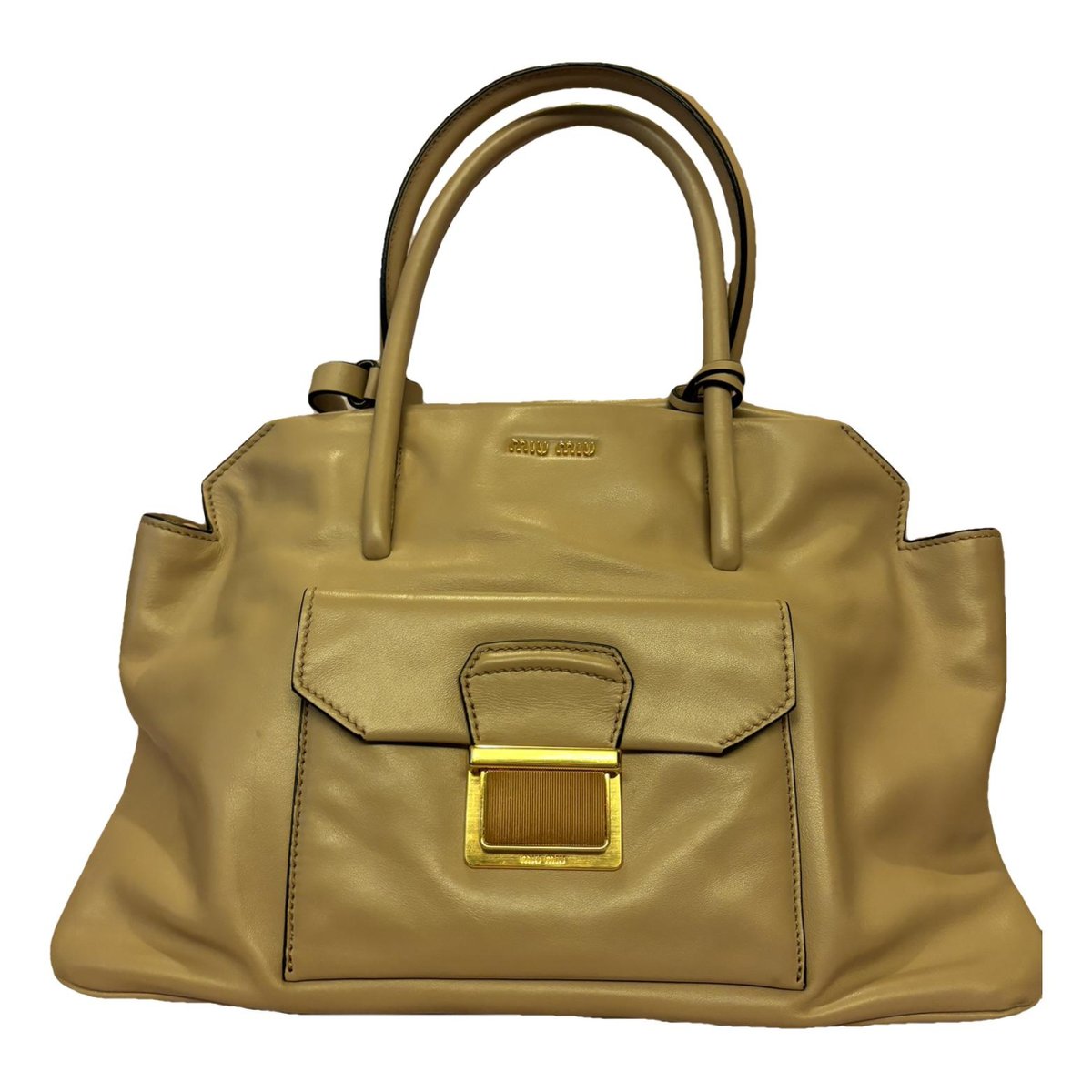 Madras leather handbag