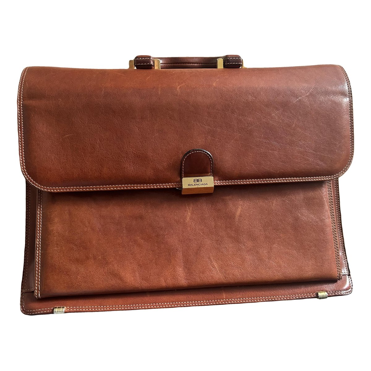 Work leather travel bag