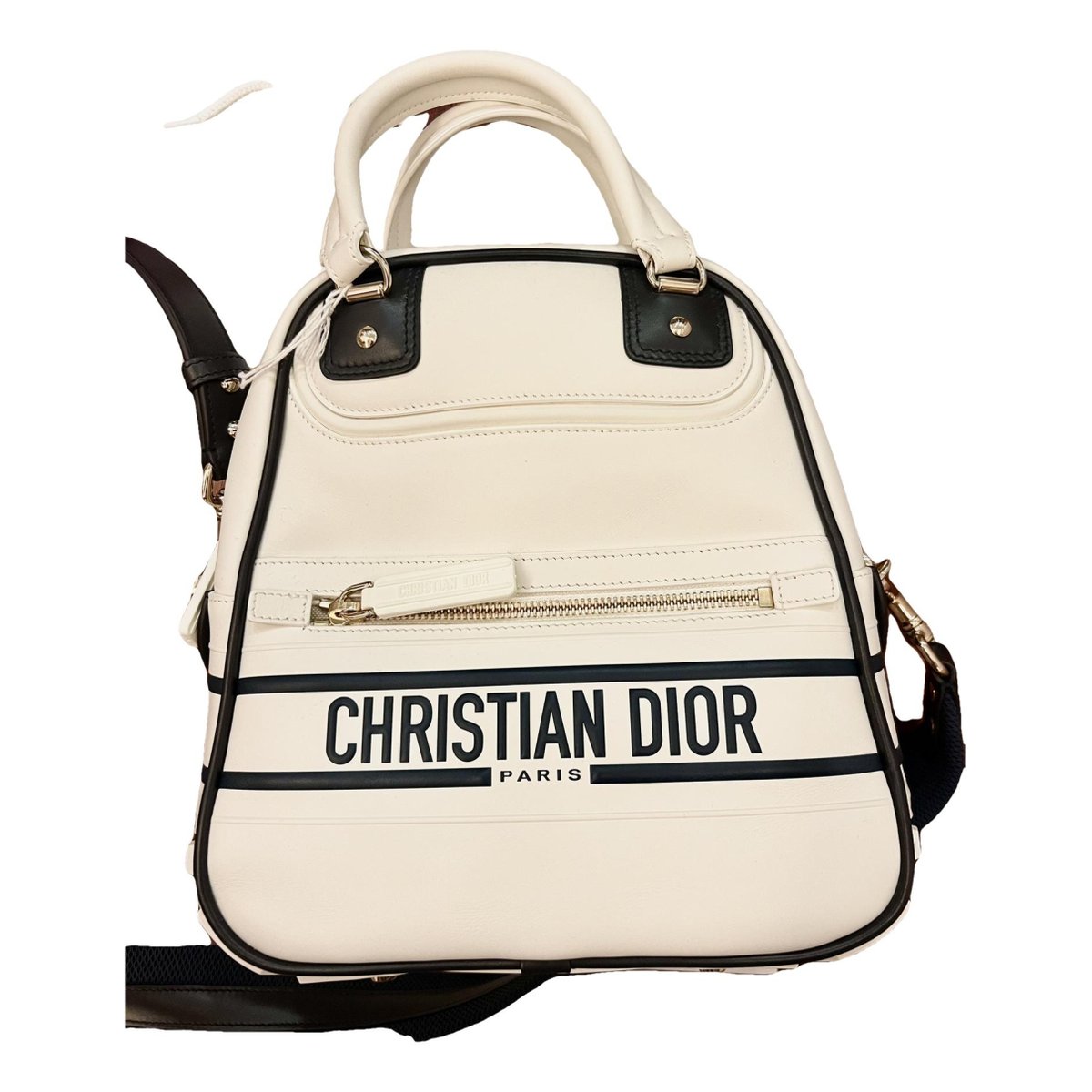 Dior Vibe Zip Bowling leather bowling bag