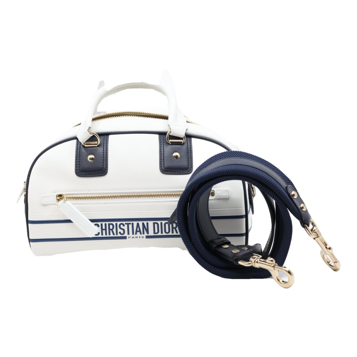 Dior Vibe Zip Bowling leather handbag