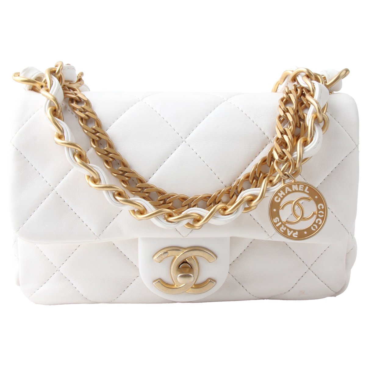 Trendy CC Flap leather handbag