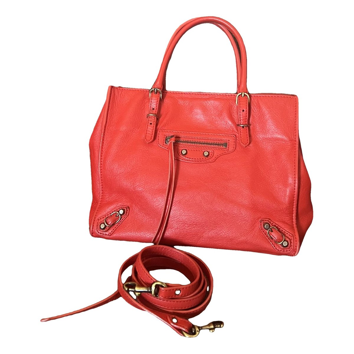Papier leather handbag