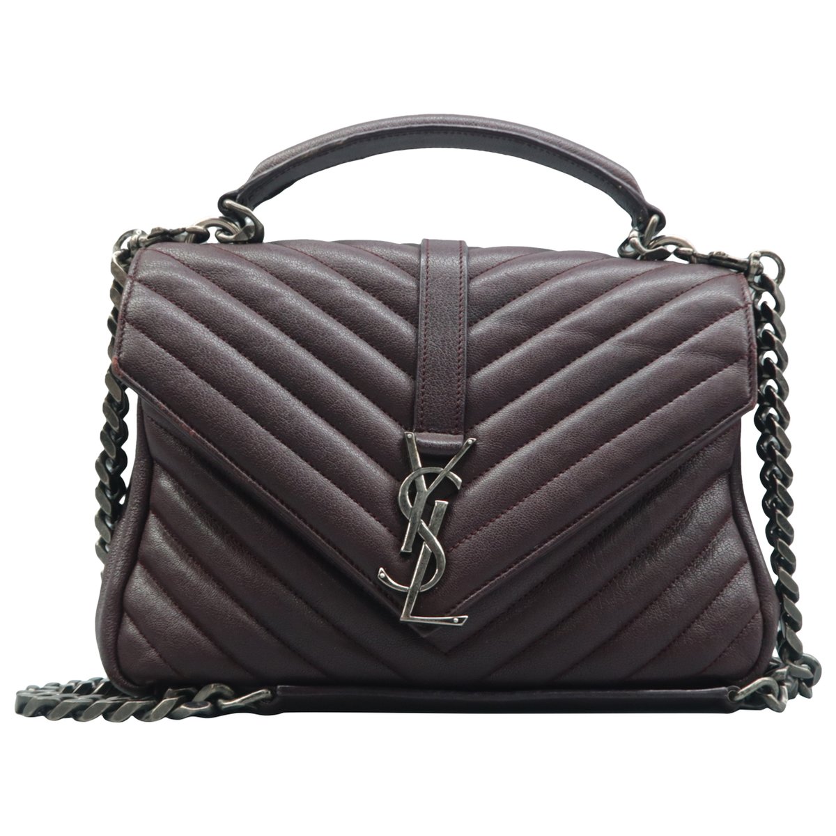 Collége monogramme leather satchel