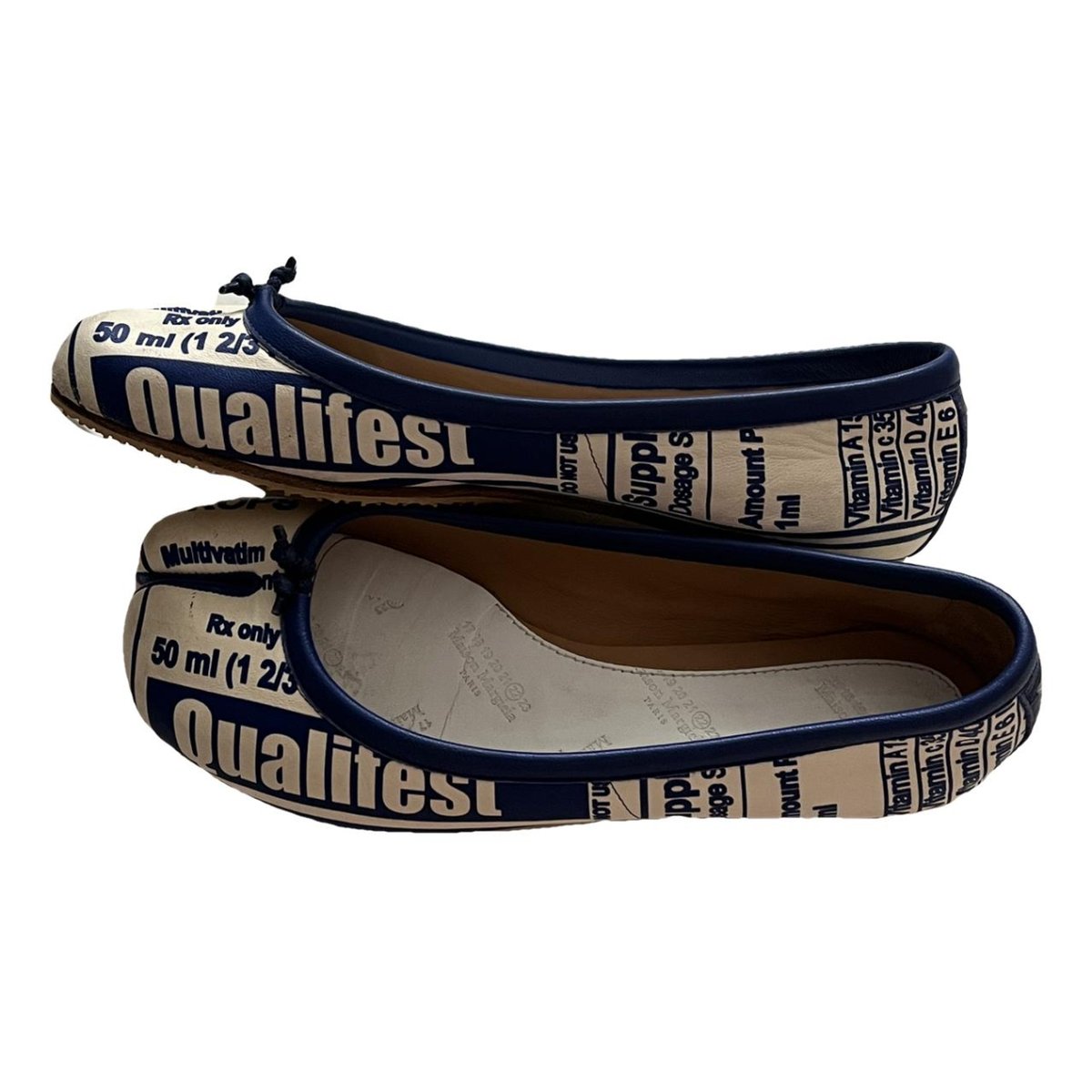 Tabi leather ballet flats