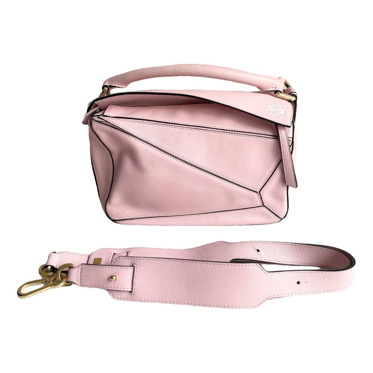 Puzzle leather crossbody bag