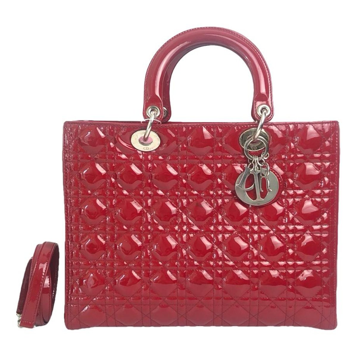 Lady Dior patent leather crossbody bag