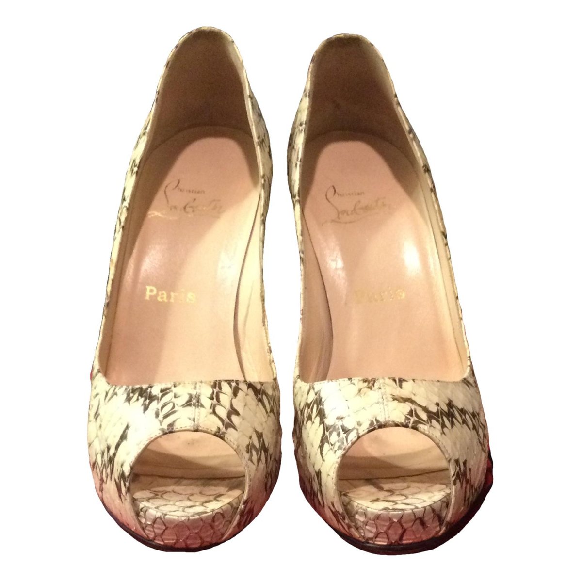 Lady Peep leather heels