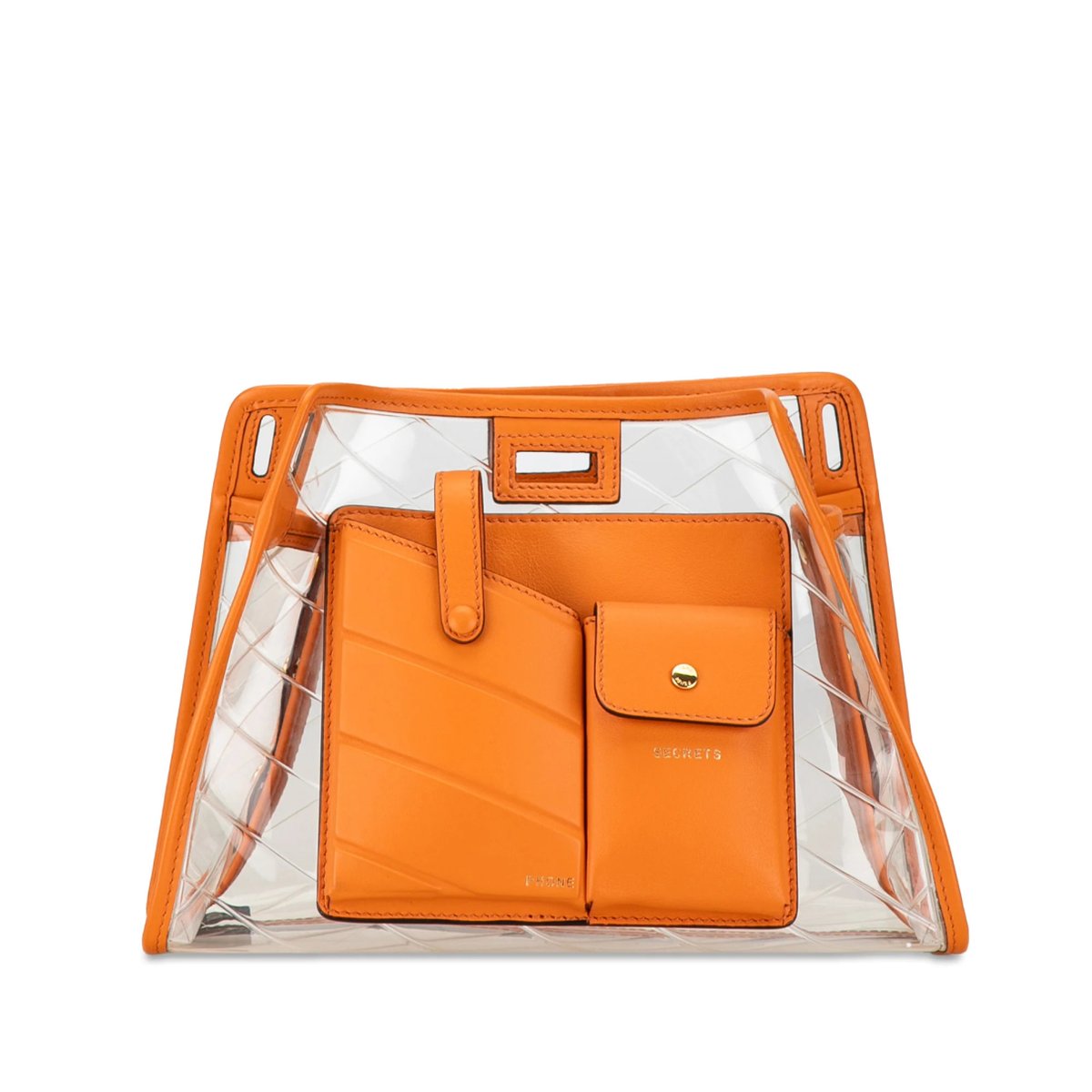 Peekaboo leather clutch bag