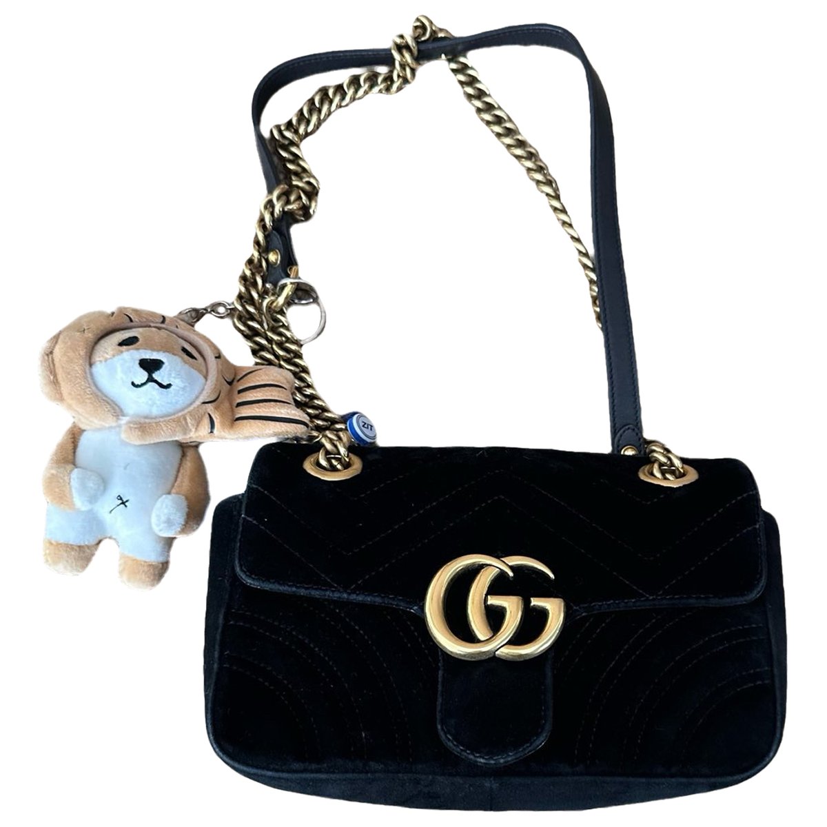 GG Marmont Flap silk crossbody bag