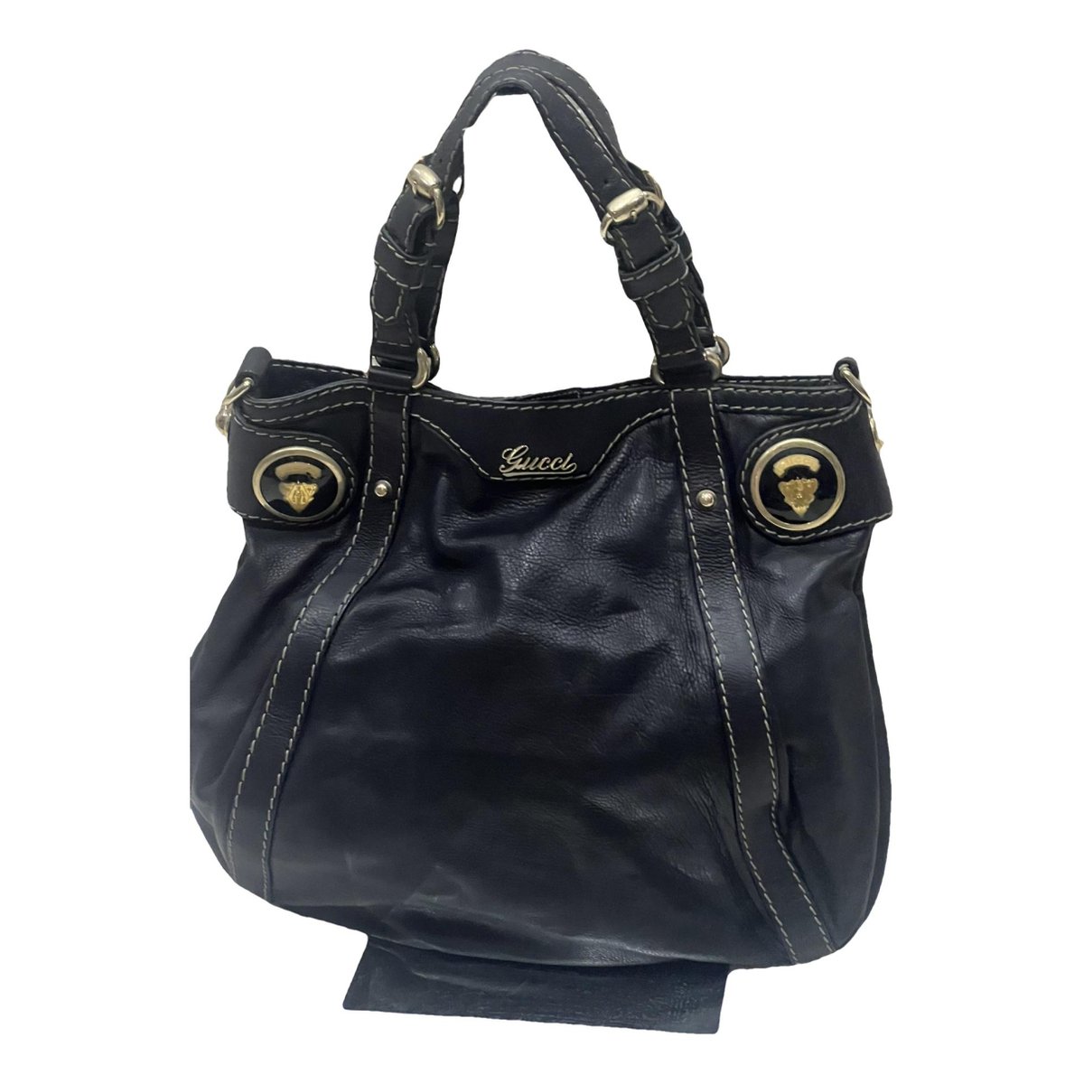 Attache leather tote
