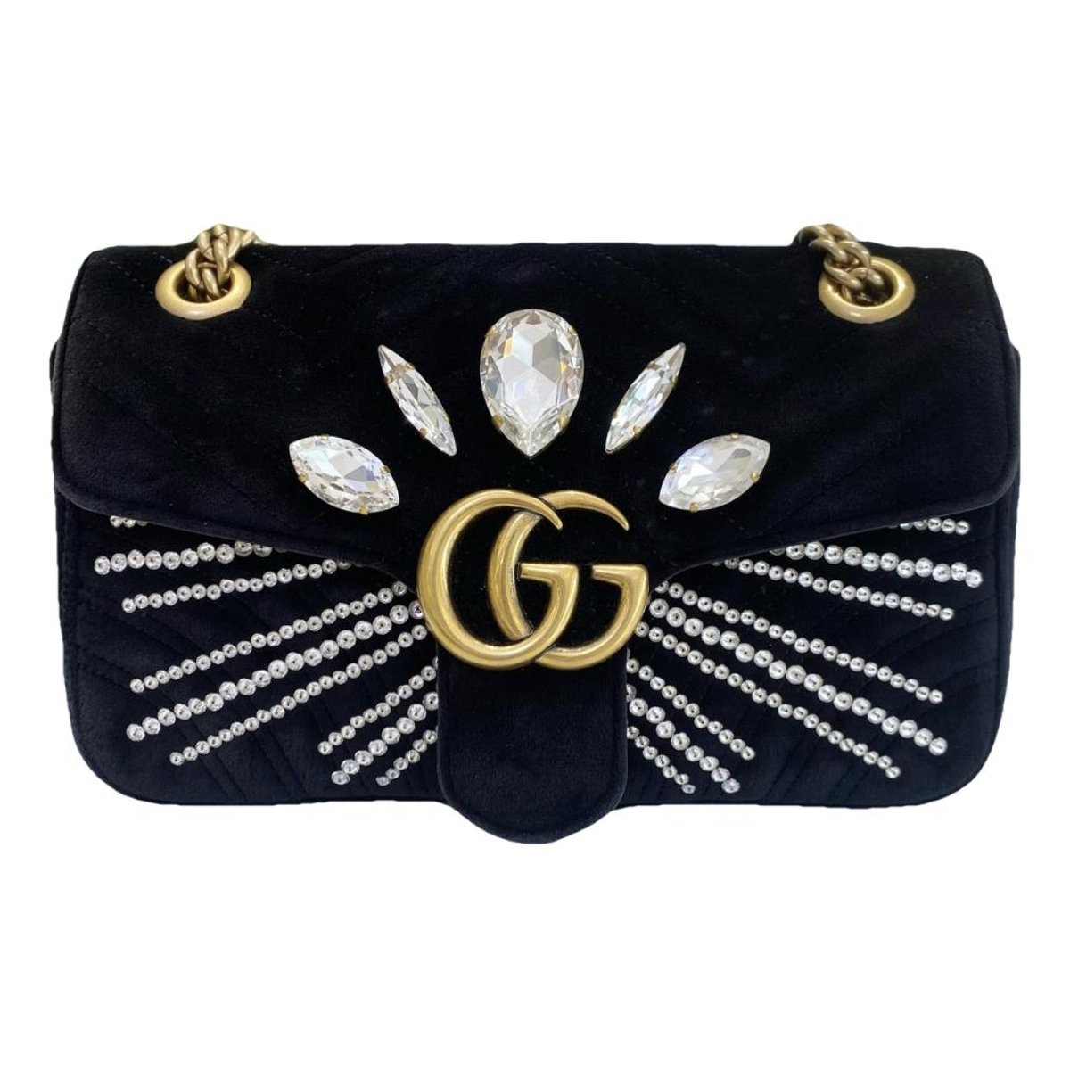 GG Marmont Flap velvet crossbody bag