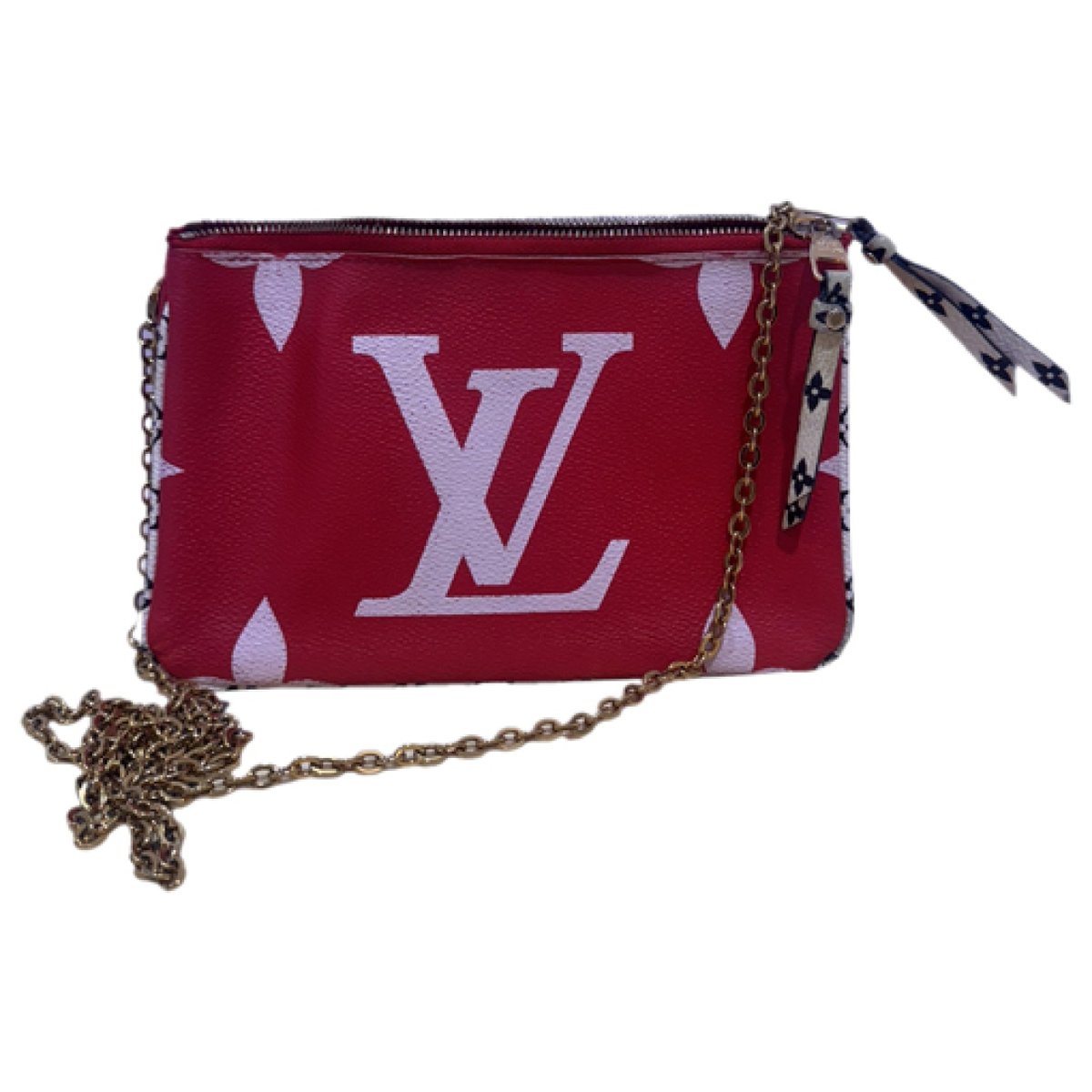 Double zip leather handbag
