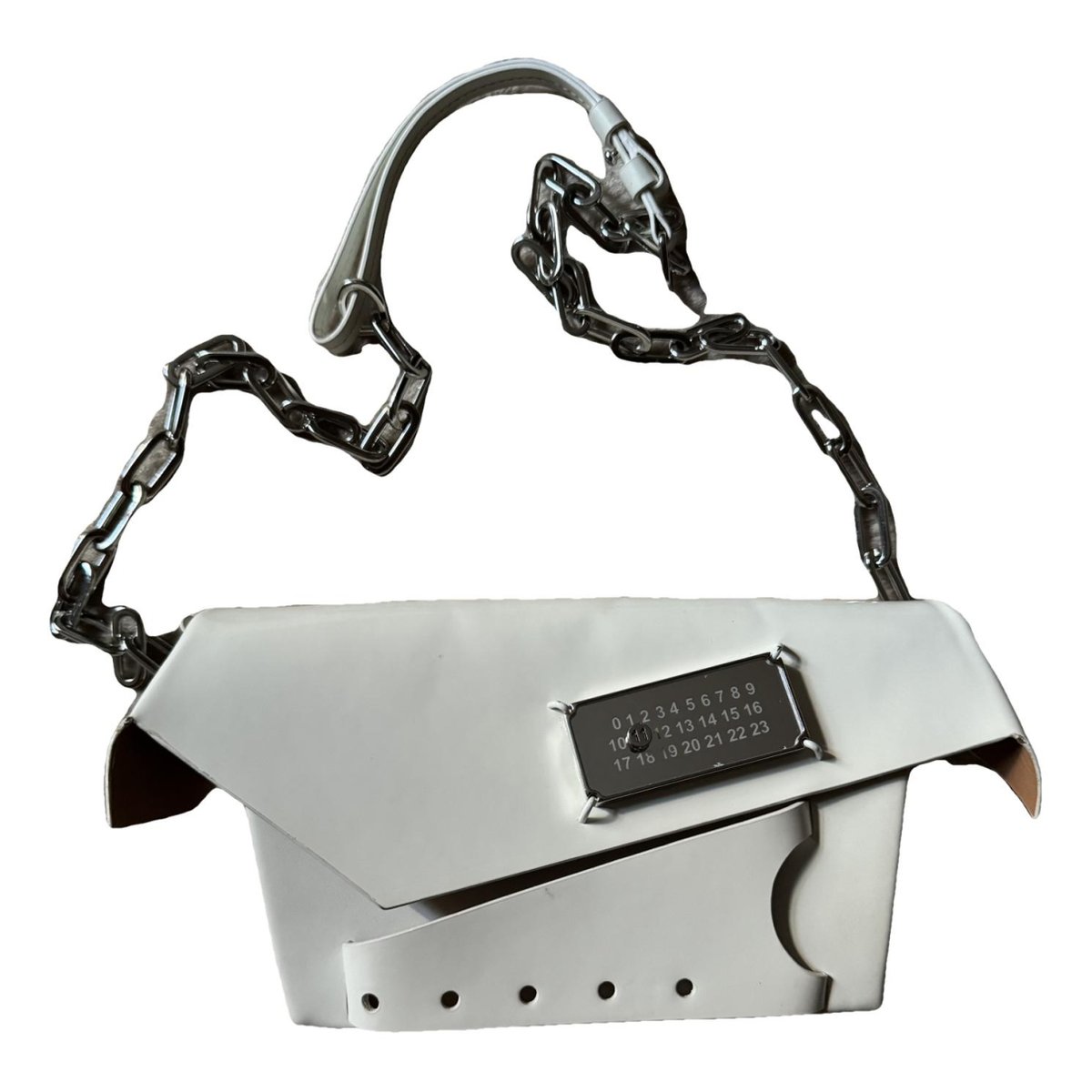 Snatched leather handbag