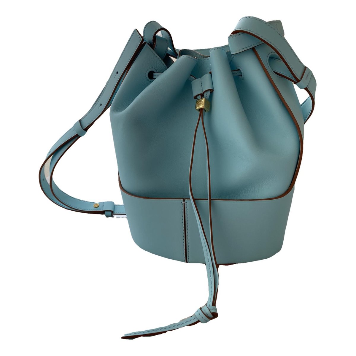 Balloon leather handbag