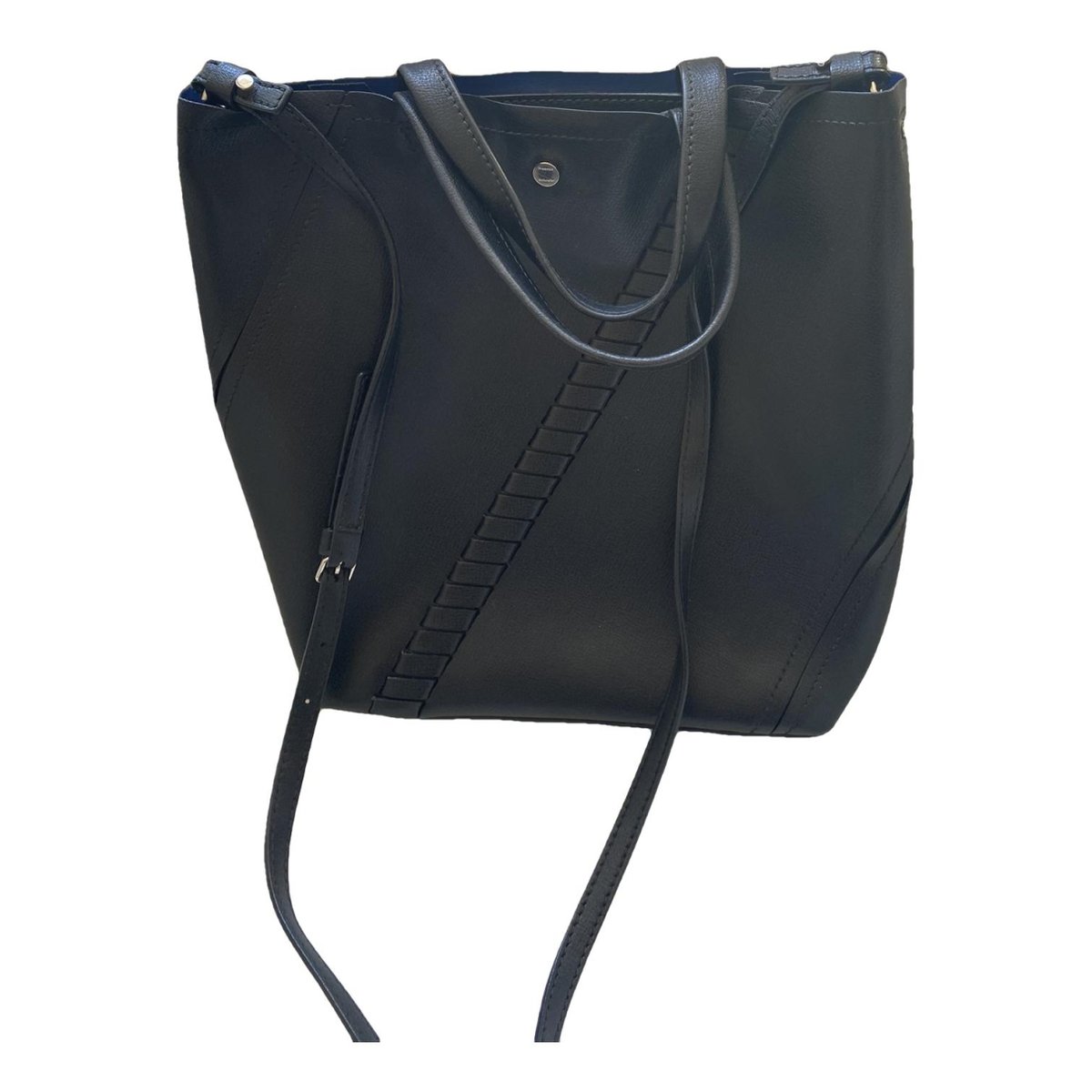 Hex leather handbag
