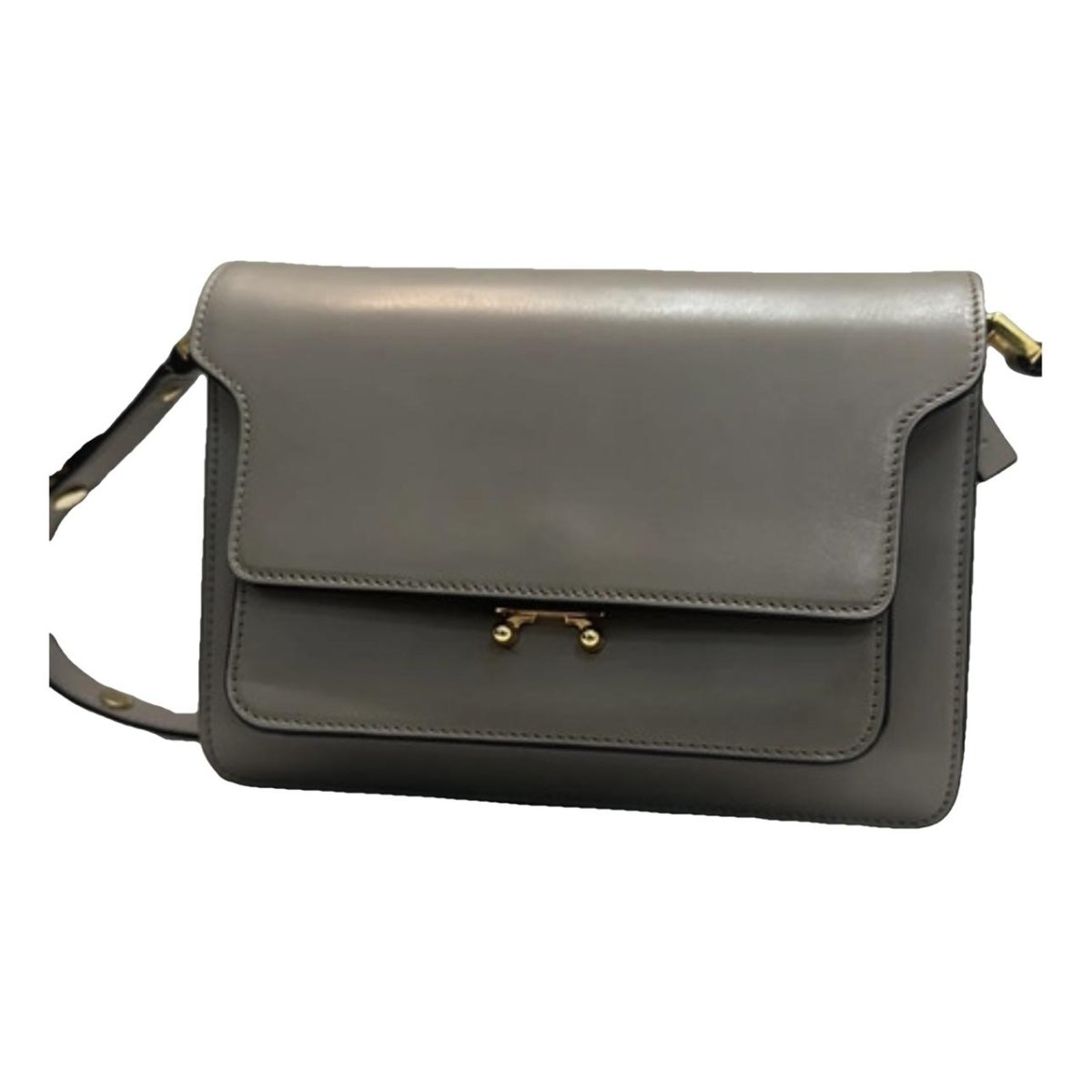 Trunk leather crossbody bag